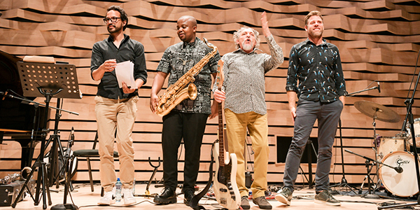 Mombelli's Chamber are LtoR Kyle Shepherd Sisonke Xonti Carlo Mombelli and Jonno Sweetman, which performed at the inaugural Wits VC's Music Concert Mombelli's Chamber are LtoR Kyle Shepherd Sisonke Xonti Carlo Mombelli and Jonno Sweetman, which performed at the inaugural Wits VC's Music Concert